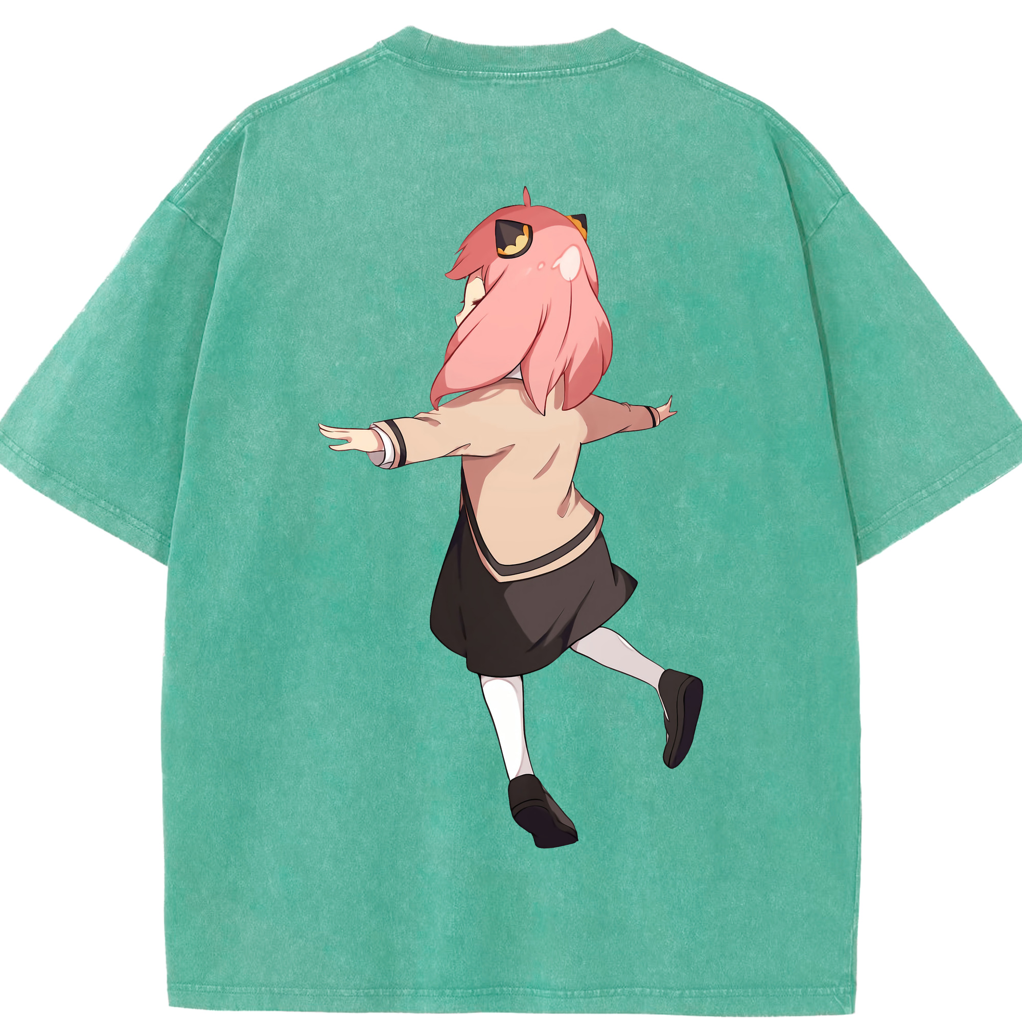 （画像用） SPY×FAMILY间谍家家酒 綿100% ヴィンテージ風 半袖Tシャツ（背面プリント）